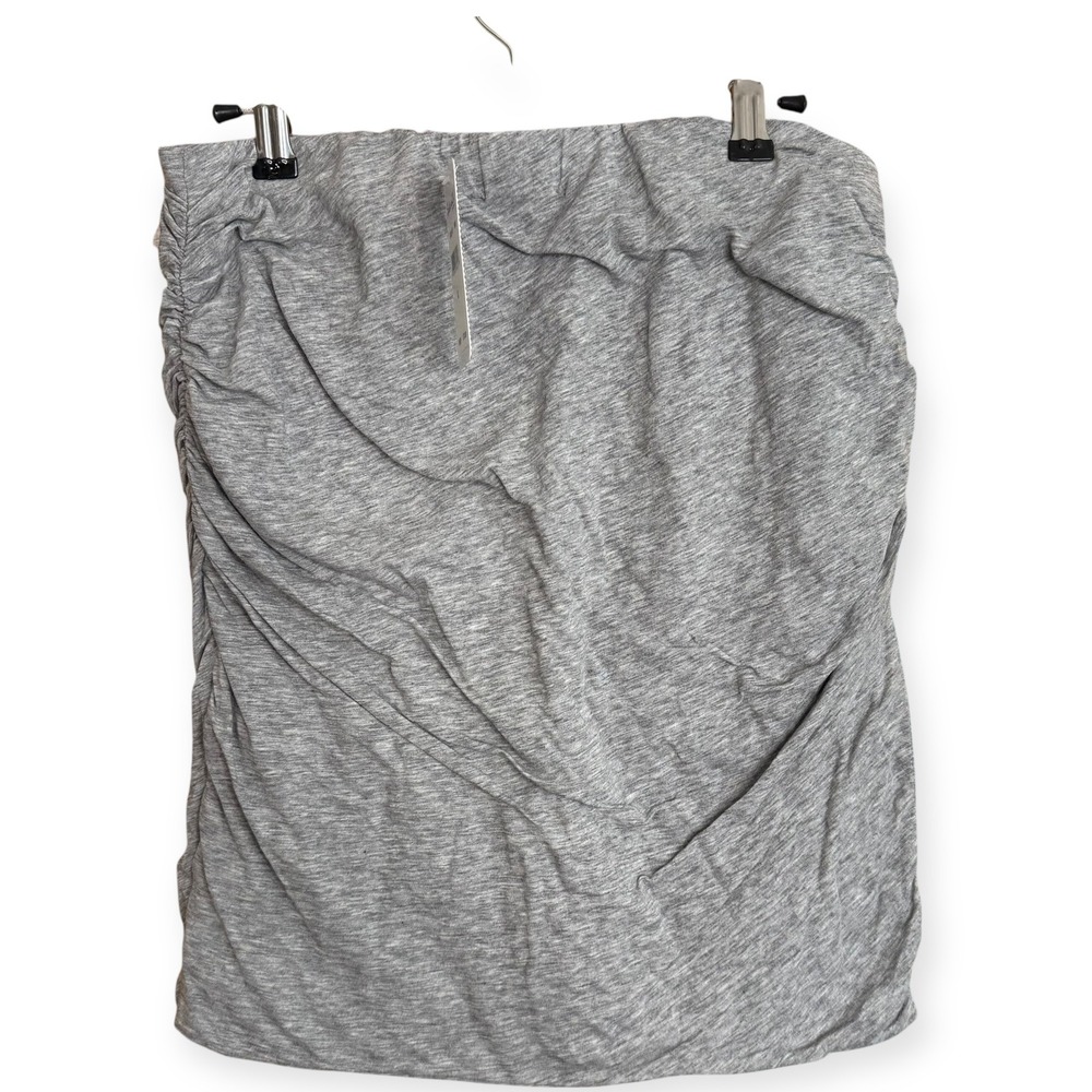 Splendid Women's XL Heather Gray Ruched Draped Jersey Skirt New with Tags - Picture 2 of 5